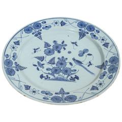 Dutch Delft Blue and White Charger, circa 1800