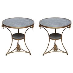 Pair of Late 19th-Early 20th Century Louis XVI Bronze Gueridons