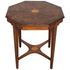 Antique English Rosewood Octagon Table, circa 1910