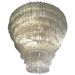 Italian Mid-Century Round Eight-Tiered Tronchi Chandelier 2
