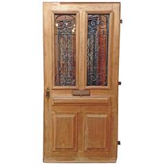 Antique Oak Entry Door