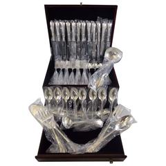 Albany by Carrs Sterling Silver Flatware Service for 12 Dinner Set 65 Pieces