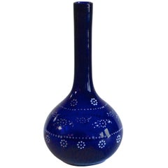 Late 19th Century Blown Cobalt Glass Barber Bottle