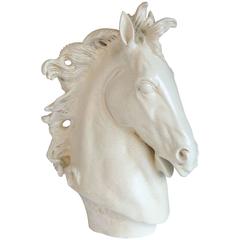 Mid-Century Crackle Glazed Horse Head