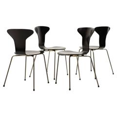 Set of Four Arne Jacobsen for Fritz Hansen 3105 Dining Chairs 5