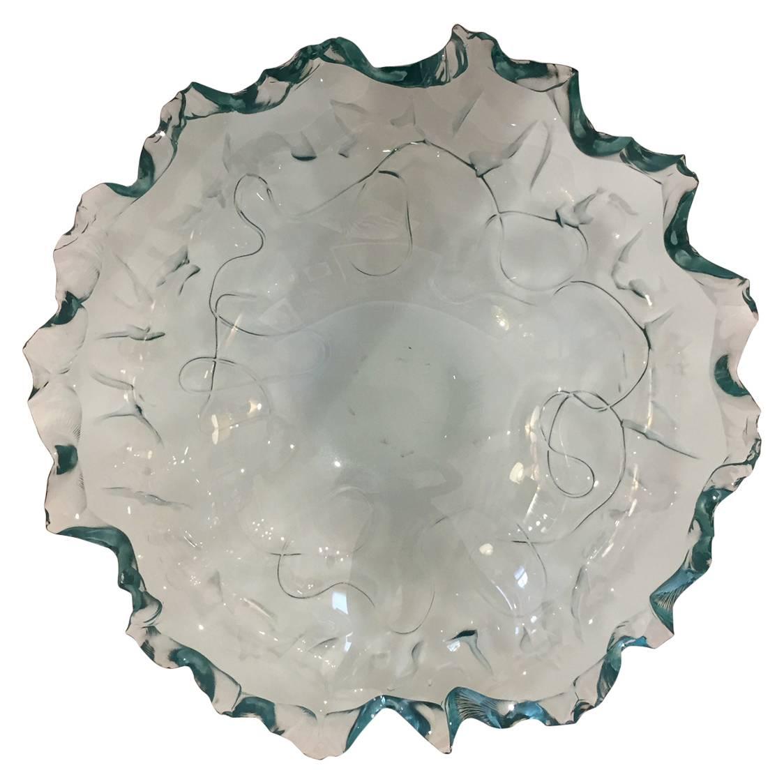 Beautiful Contemporary Art Glass Bowl