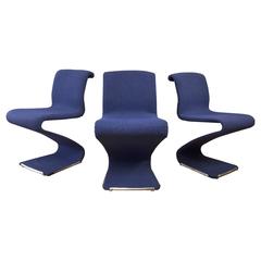 Set of Three “Z” Dining Chairs by Gastone Rinaldi for RIMA