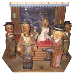 Great Musical Anri Italian Carved Bar Scene Automaton