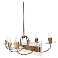 Six-Arm Italian Chandelier after Fontana Arte 8
