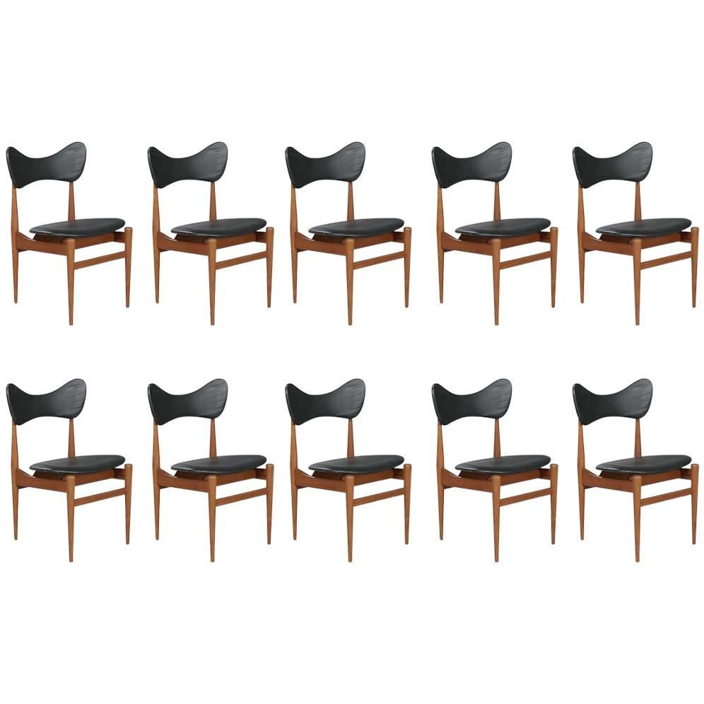 Wonderful Set of Eight (2sold) Butterfly Dining Chairs Inge and Luciano Rubino