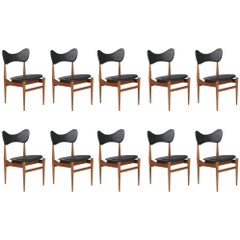 Wonderful Set of Eight (2sold) Butterfly Dining Chairs Inge and Luciano Rubino