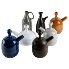 Unique Set of Seven Ceramic Carafes by Ambrogio Pozzi for Pozzi