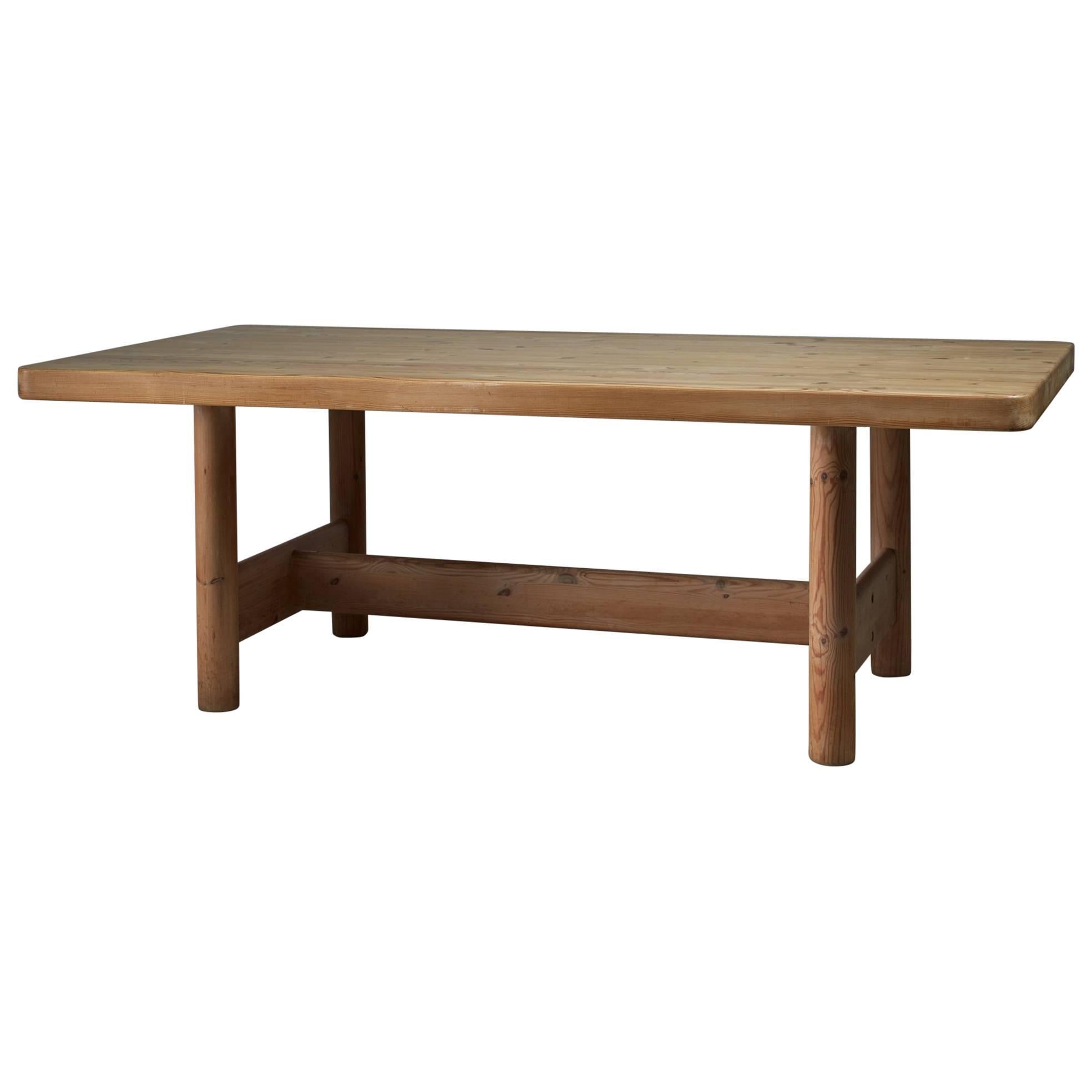 Large Pine Dining Table by Danish Architects Friis & Moltke, 1950s