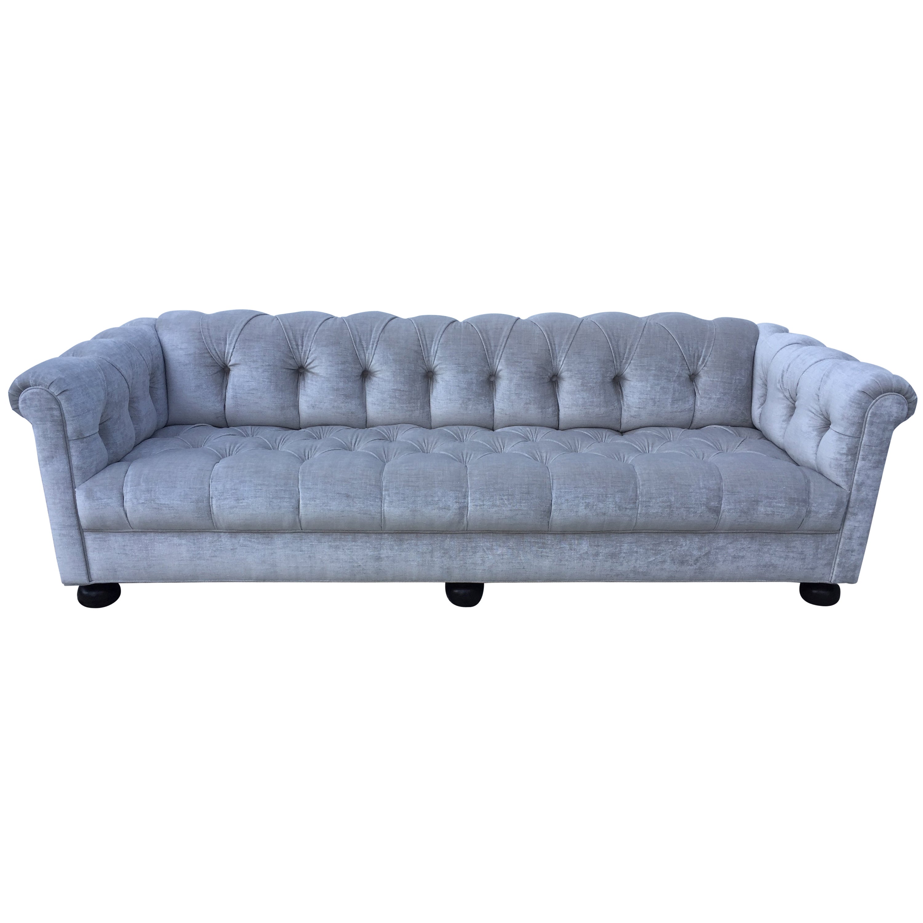 Custom Double Sided Chesterfield Sofa For Sale at 1stDibs