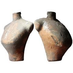 Very Decorative Pair of French Shop-Window Mannequin Busts, circa 1900 8