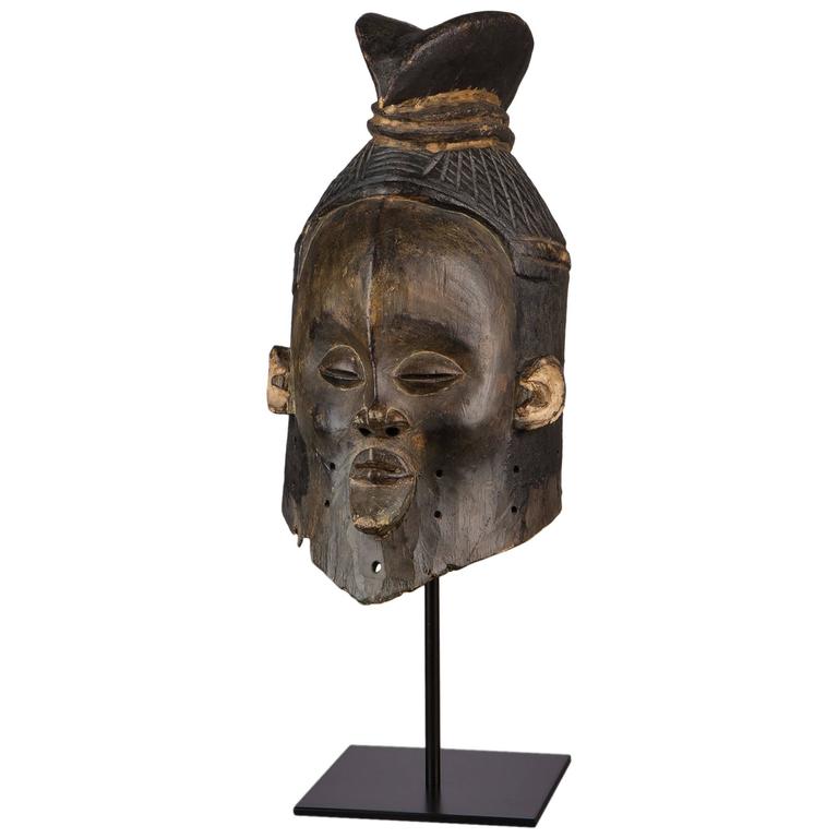 Late 19th Century Tribal Suku Helmet Mask For Sale