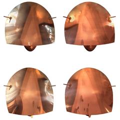 Set of Four Reflector Wall Sconces