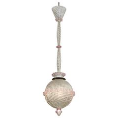 Barovier Toso pendent light made in Italy 1945