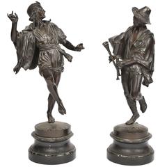 Pair of Bronze 19th Century Neapolitan Dancers 12