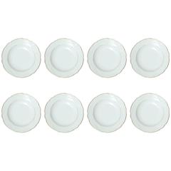 Set of Eight Porcelain Rimmed Soup Bowls 7