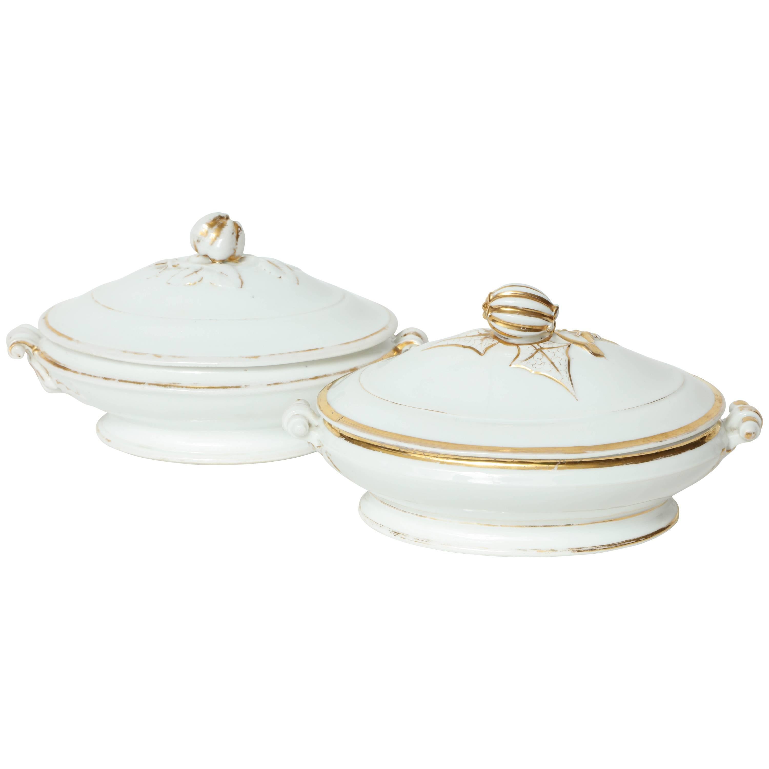 Set of French Porcelain Covered Serving Dishes at 1stDibs serving