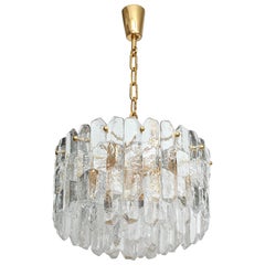 Kalmar Chiseled Ice Glass Chandelier