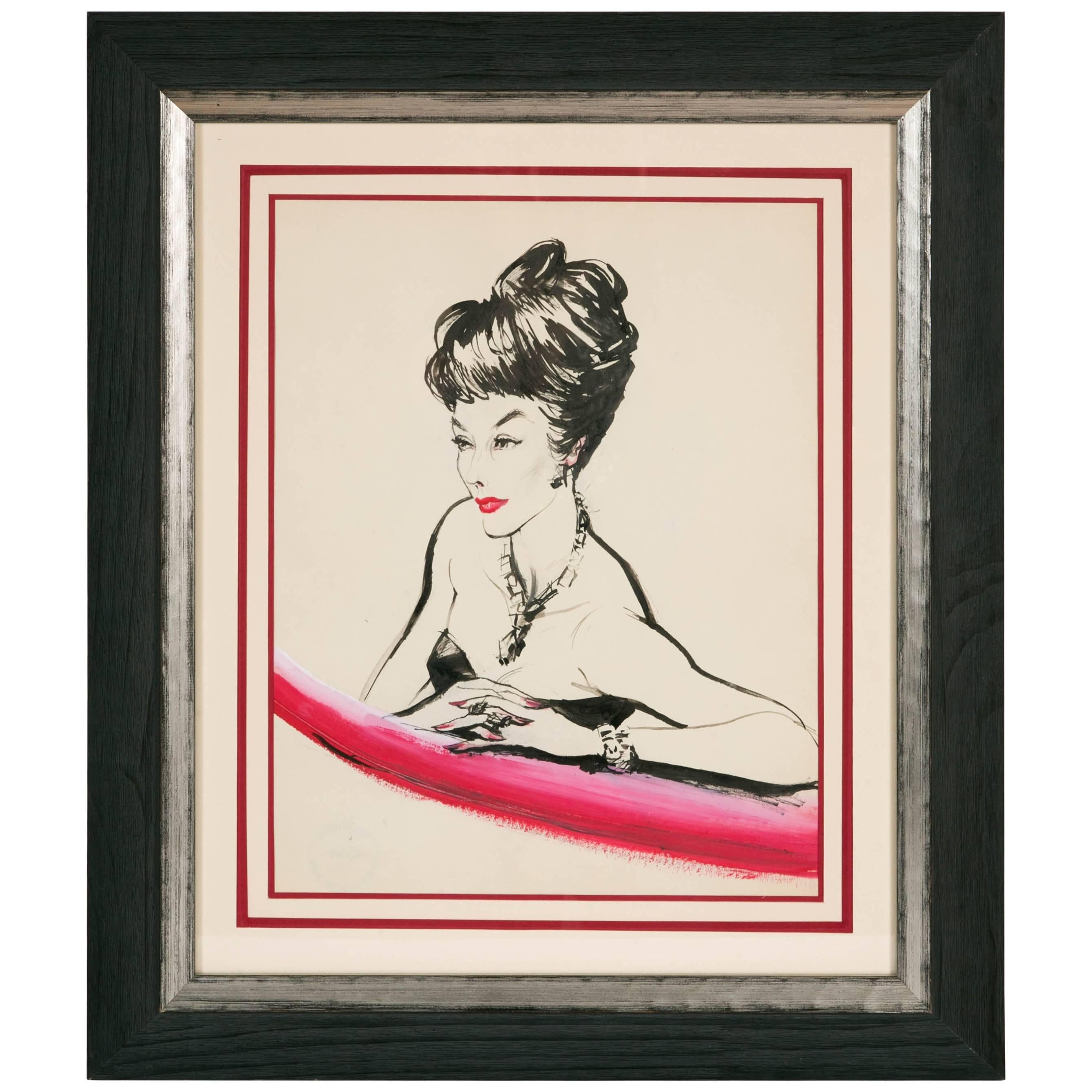 Elegant Lady, Drawing by Bouët-Willaumez, circa 1950