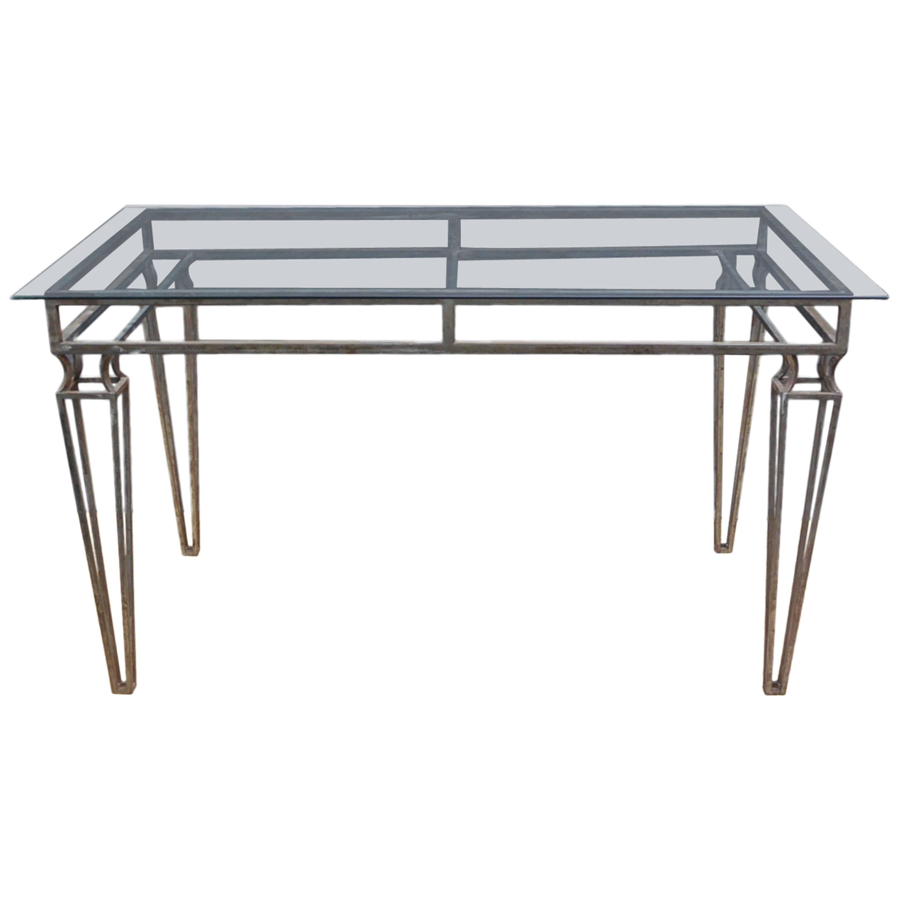 Modern Louis XVI Style Steel Table