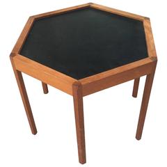 Hans Andersen Teak Hexagon Side Table