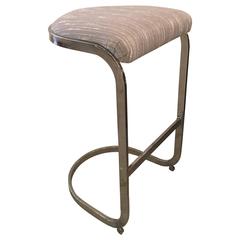 1970s Chrome Bar Stool After Milo Baughman 6