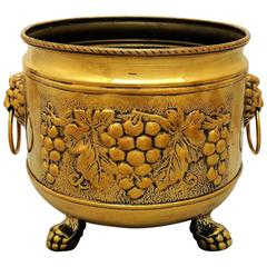 French Jardiniere or Planter of Brass with Lion's Head