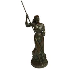 19th Century French Bronze Figure "La Paysanne" Signed "A. Jacquemart"
