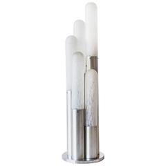 Extra Large Murano Glass and Chrome Lamp by Carlo Nason for Mazzega 2