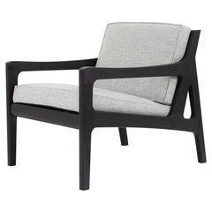 Asa Pingree Pilar Lounge Chair in American Walnut, Ebonized Oak or Fog Gray Ash 3