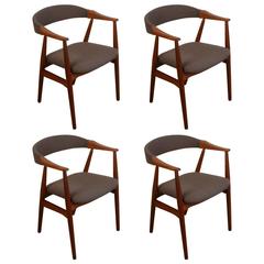 Set of Four Vintage Danish Teak Dining Chairs