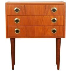 Vintage Danish Teak Three-Drawer Dresser