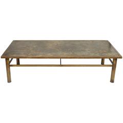 Philip and Kelvin LaVerne Acid Etched Bronze Zodiac Coffee Table