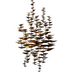 A Classic Mid Century Copper Wall Mounted Vine Sculpture C.1965