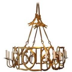 Gilt Metal Chandelier