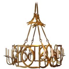 Gilt Metal Chandelier 2