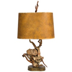 Driftwood and Quartz Table Lamp