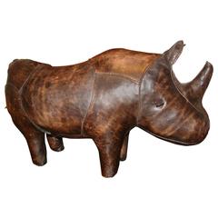 Sculptural Omersa Leather Rhino for Abercrombie & Fitch