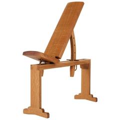 Asa Pingree Tidewalker Workout Bench, Quartersawn White Oak with Brass Hardware 4