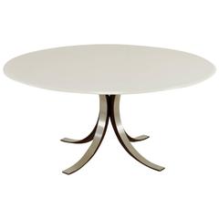 Table by Osvaldo Borsani for Tecno Lacquered Wood Metal Vintage, Italy