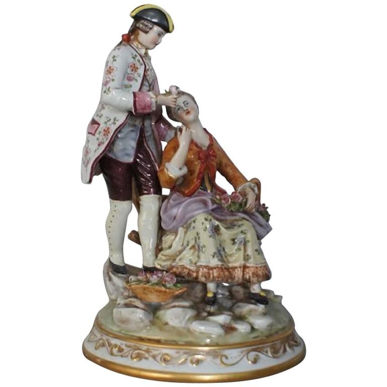 very large capodimonte naples porcelain figurine of a very large capodimonte naples porcelain figurine of a