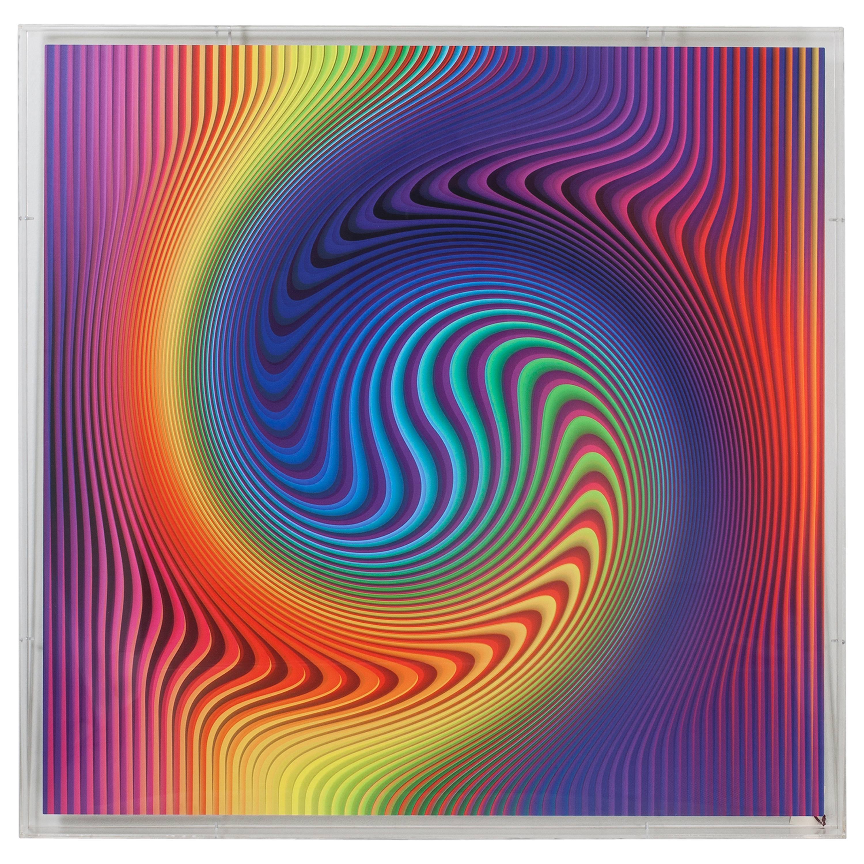 Yanel Sánchez 2015 Optical Art, Digital Print on Aluminum For Sale