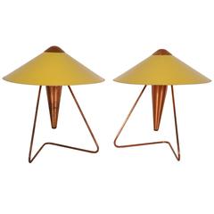 Set of Two Table or Wall Lamps by Helena Frantova for Okolo, Czech, 1953