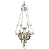 Large, Magnificent and Rare Gothic Revival Silver Plated Incense Burner