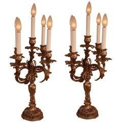 Fabulous Pair of Electrified Candelabras