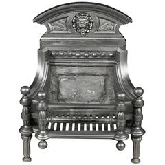Antique Cast Iron Victorian Fire Basket in the Baroque Manner